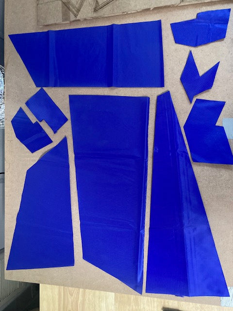 Blue Classic panels before assembly