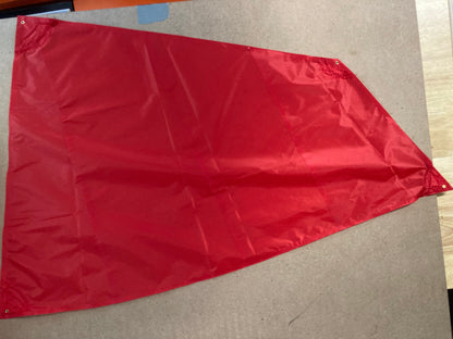 Solid Red sewn and glued sail