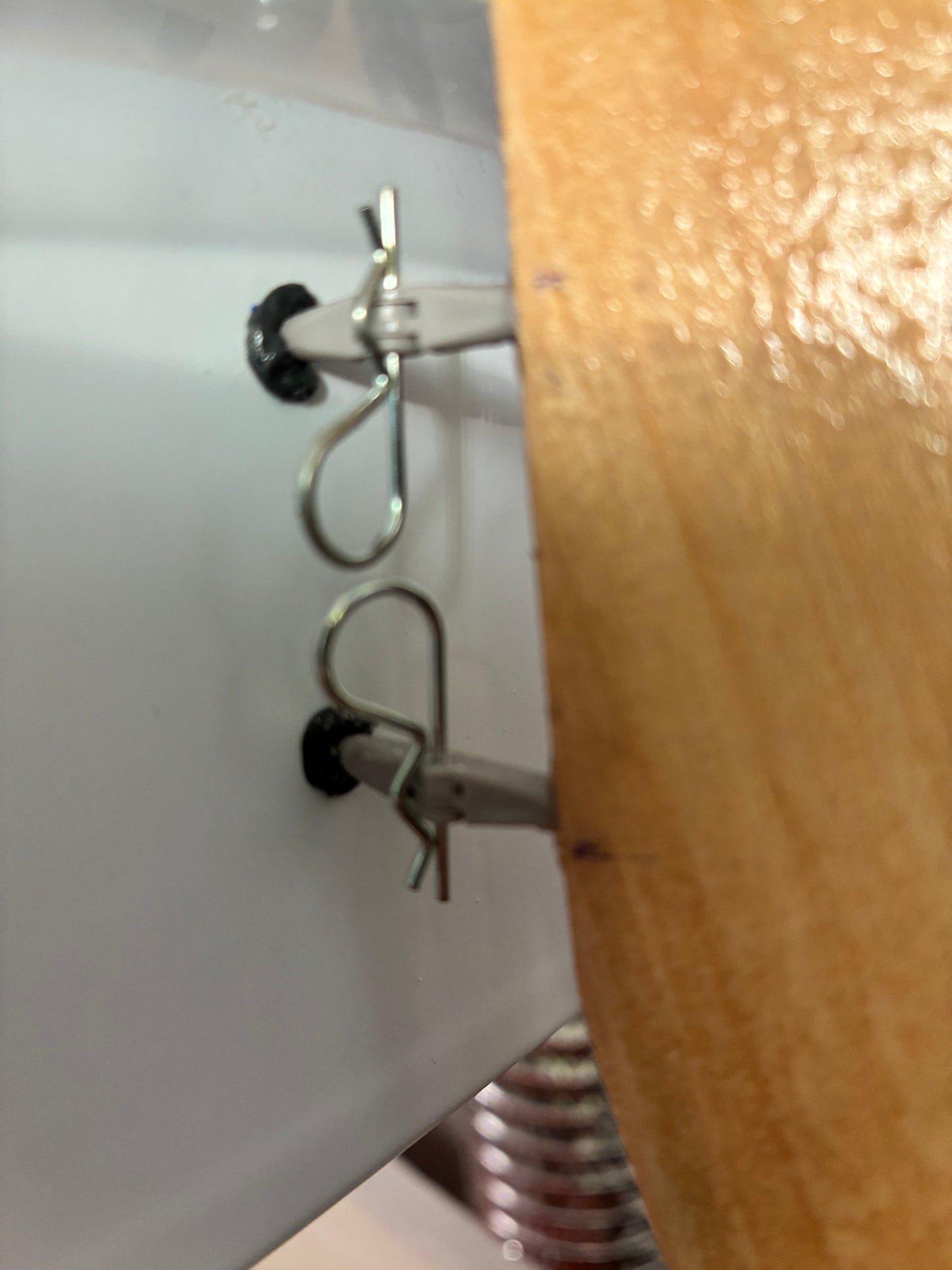 Rudder attaching hardware and control accessories.
