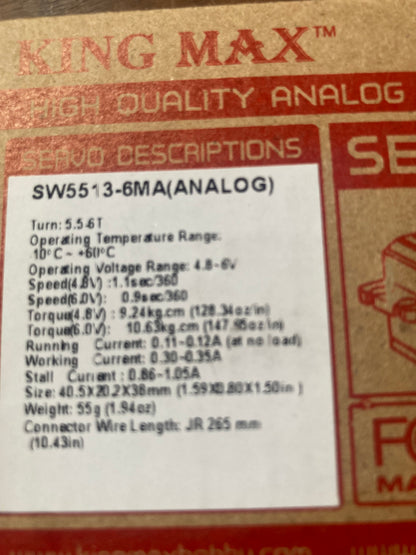 King Max MiniOpti Winch Servo- KM5513-6MA  (Analog) (Copy)