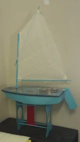 Mini Opti Vacuum Molded Boat #0147 Teal Colored Version 2